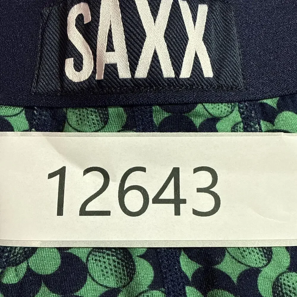 SAXX Boxer Briefs Men Small Green Golf Ball Print Ultra Super Soft NWT